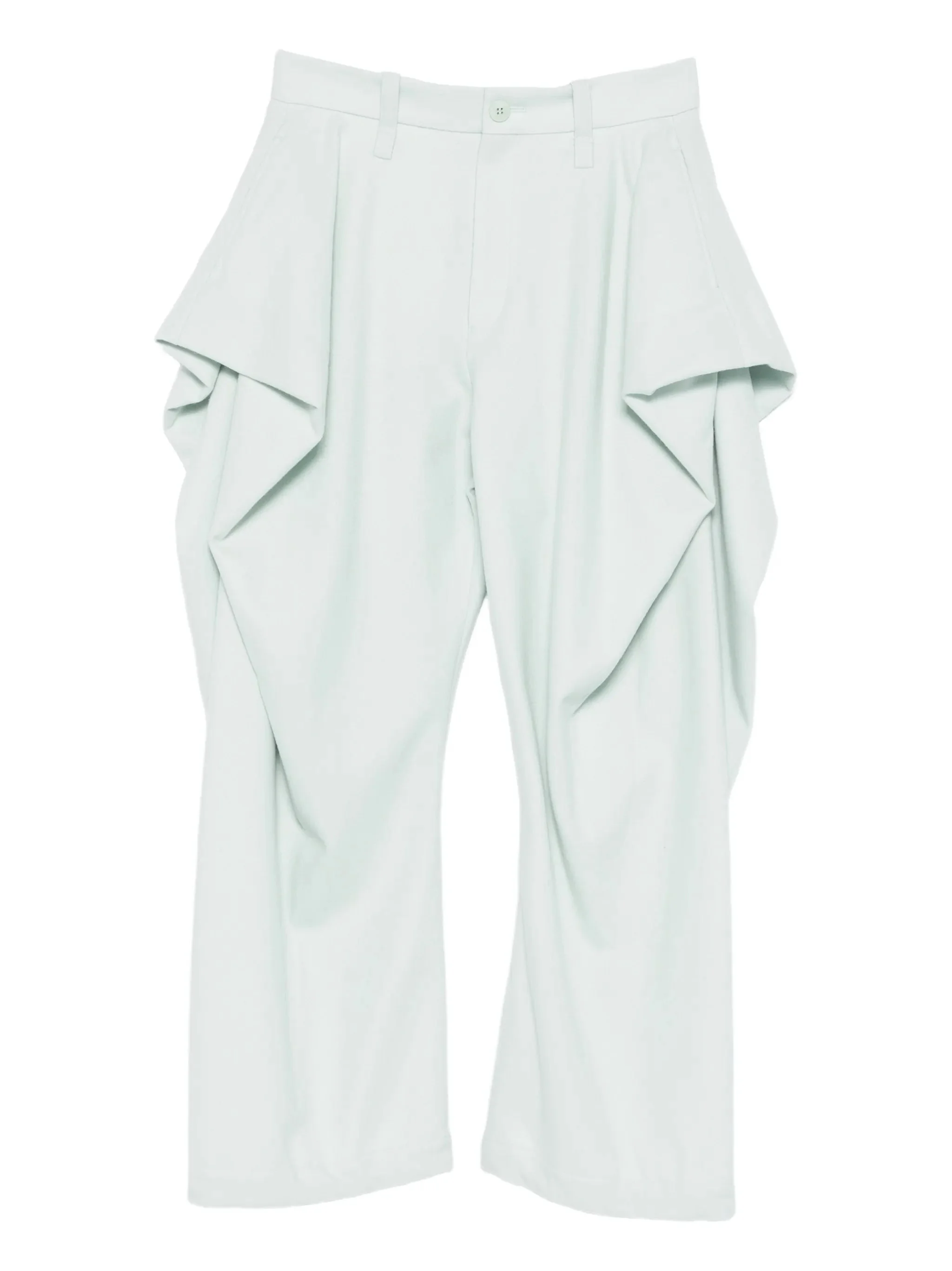 draping detail tweed wool trousers - 1