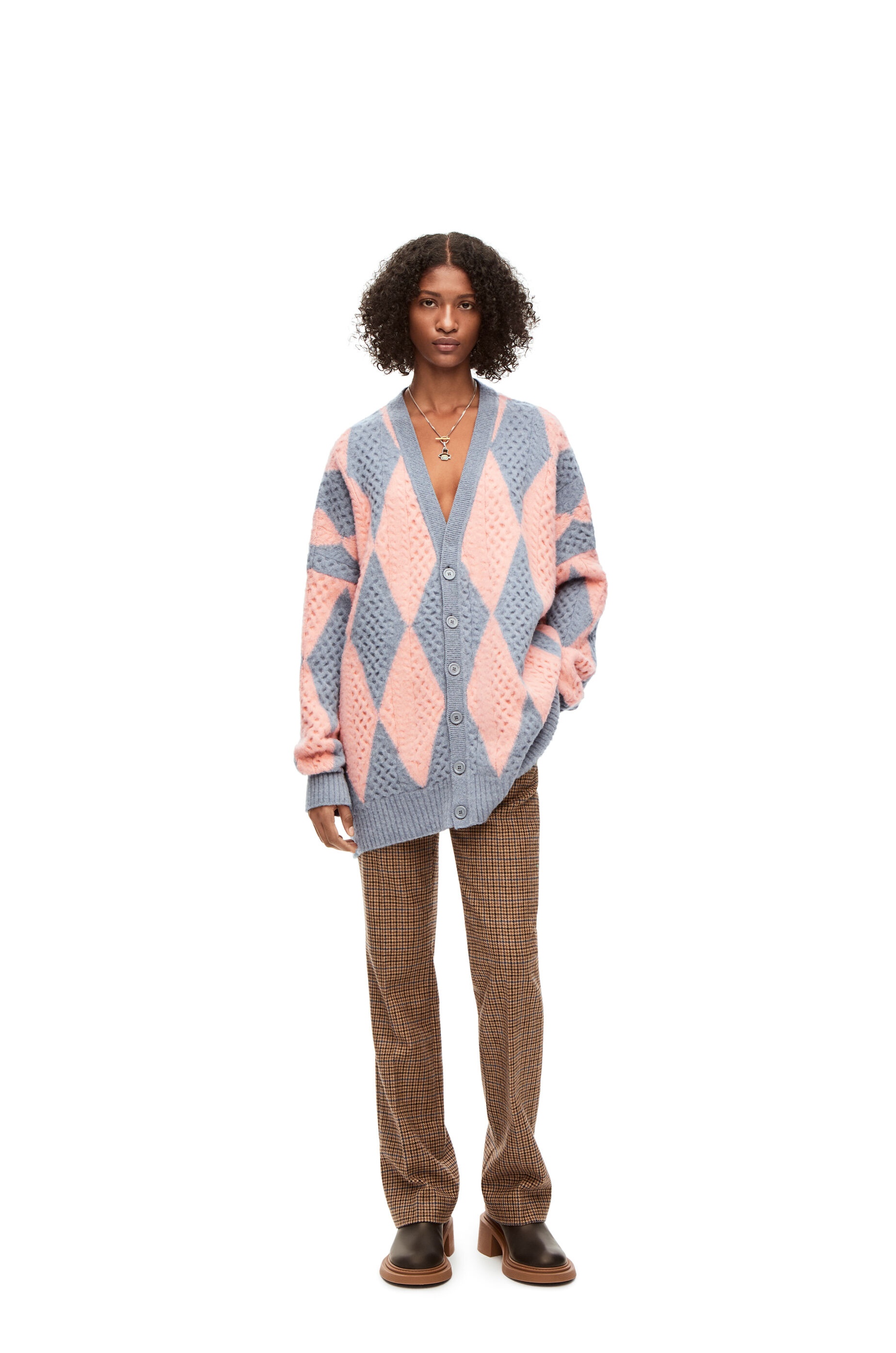 Diamonds cardigan in wool and cashmere blend - 2