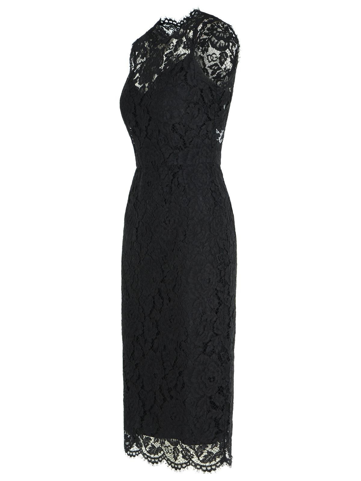 Dolce & Gabbana 'Longuette' Black Stretch Lace Dress Women - 2