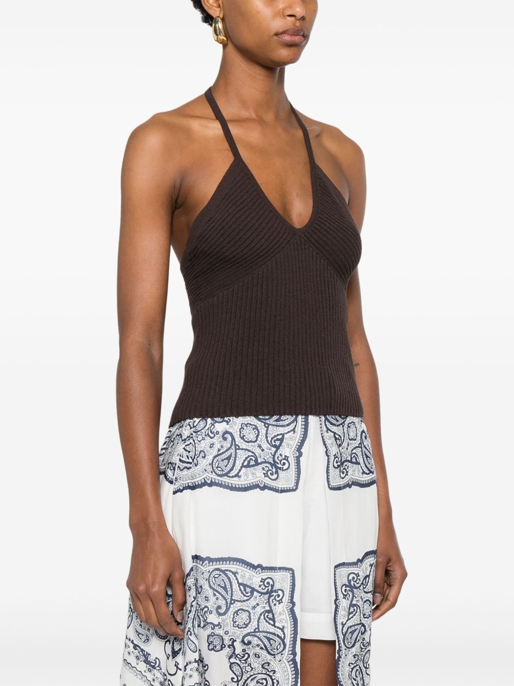 ribbed-knit tank top - 3