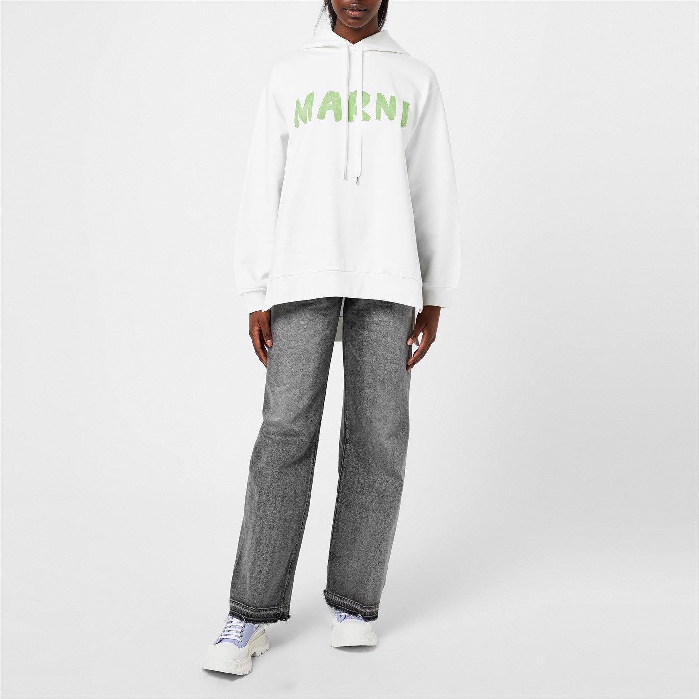 Shop Marni Marni x No Vacancy Inn Cropped Logo Hoodie