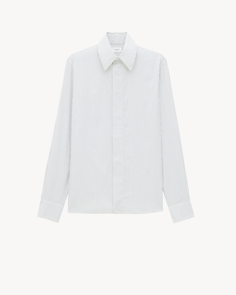 CASSANDRE SHIRT IN PENCIL-STRIPE COTTON 1