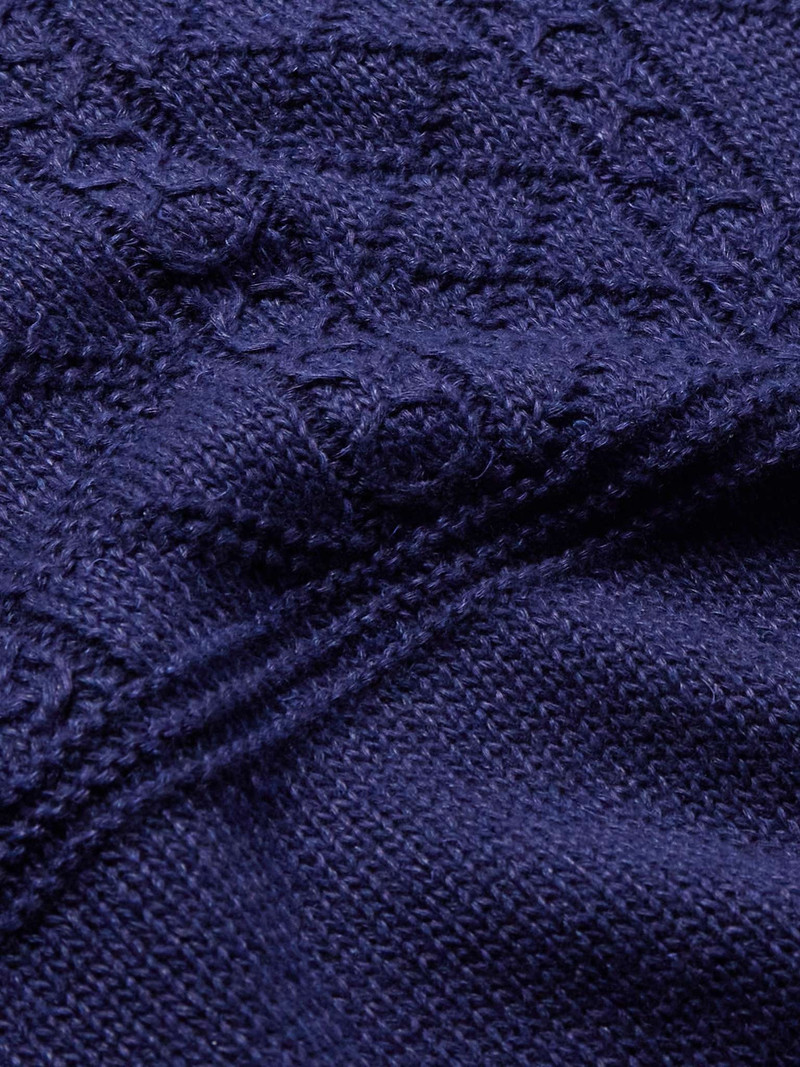 Cable-Knit Linen and Silk-Blend Sweater 5