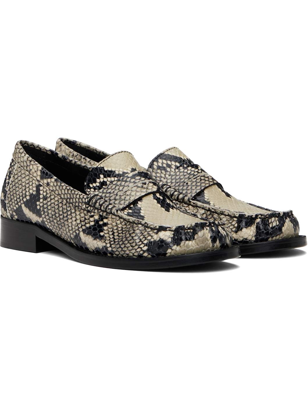 Beige & Black Dylan 20 Loafers - 4