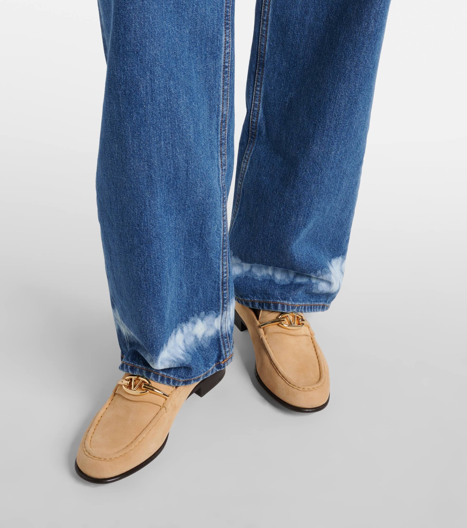 VLogo Signature suede loafers - 4