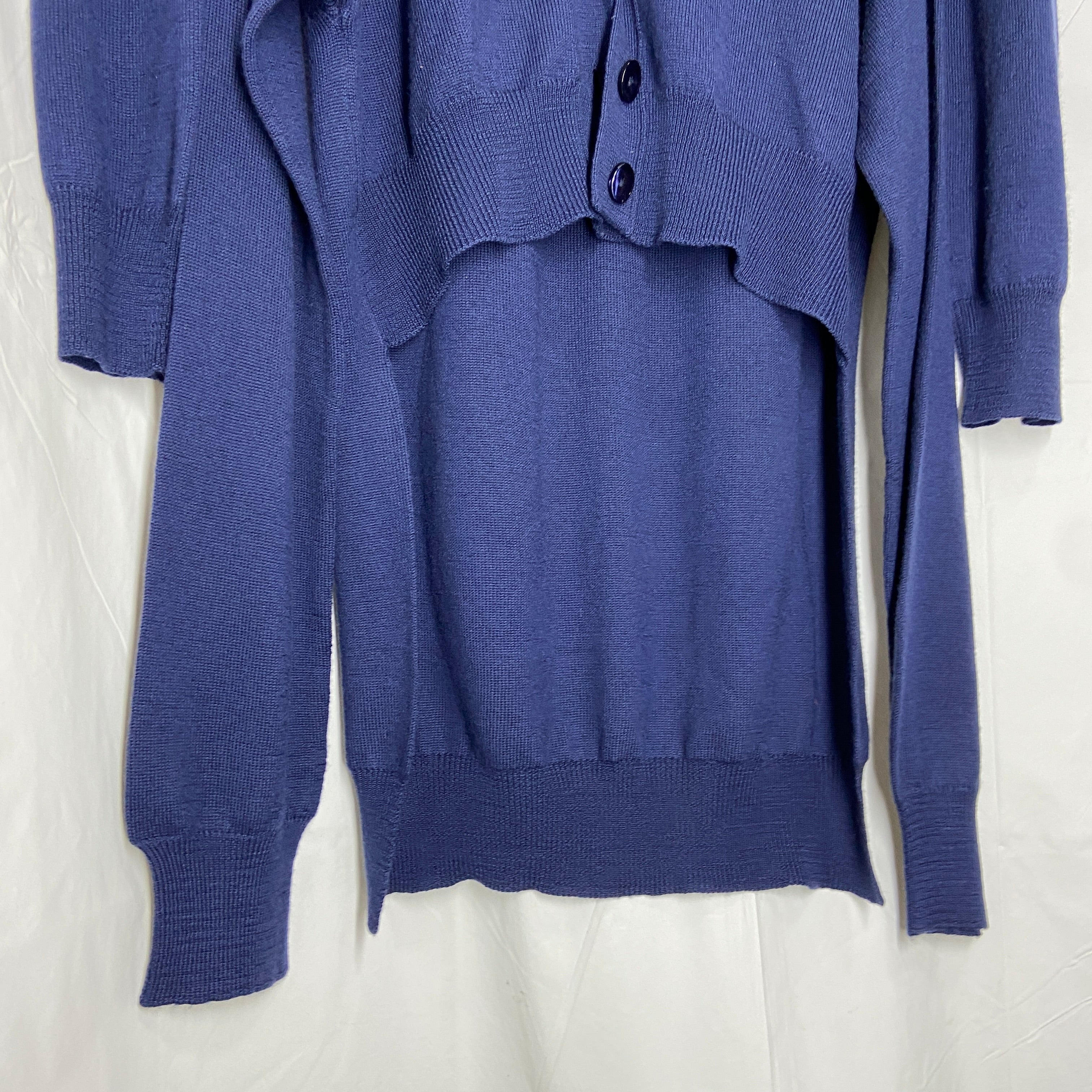 Maison Martin Margiela fall 2007 artisanal four arms blue wool cardigan S - 11