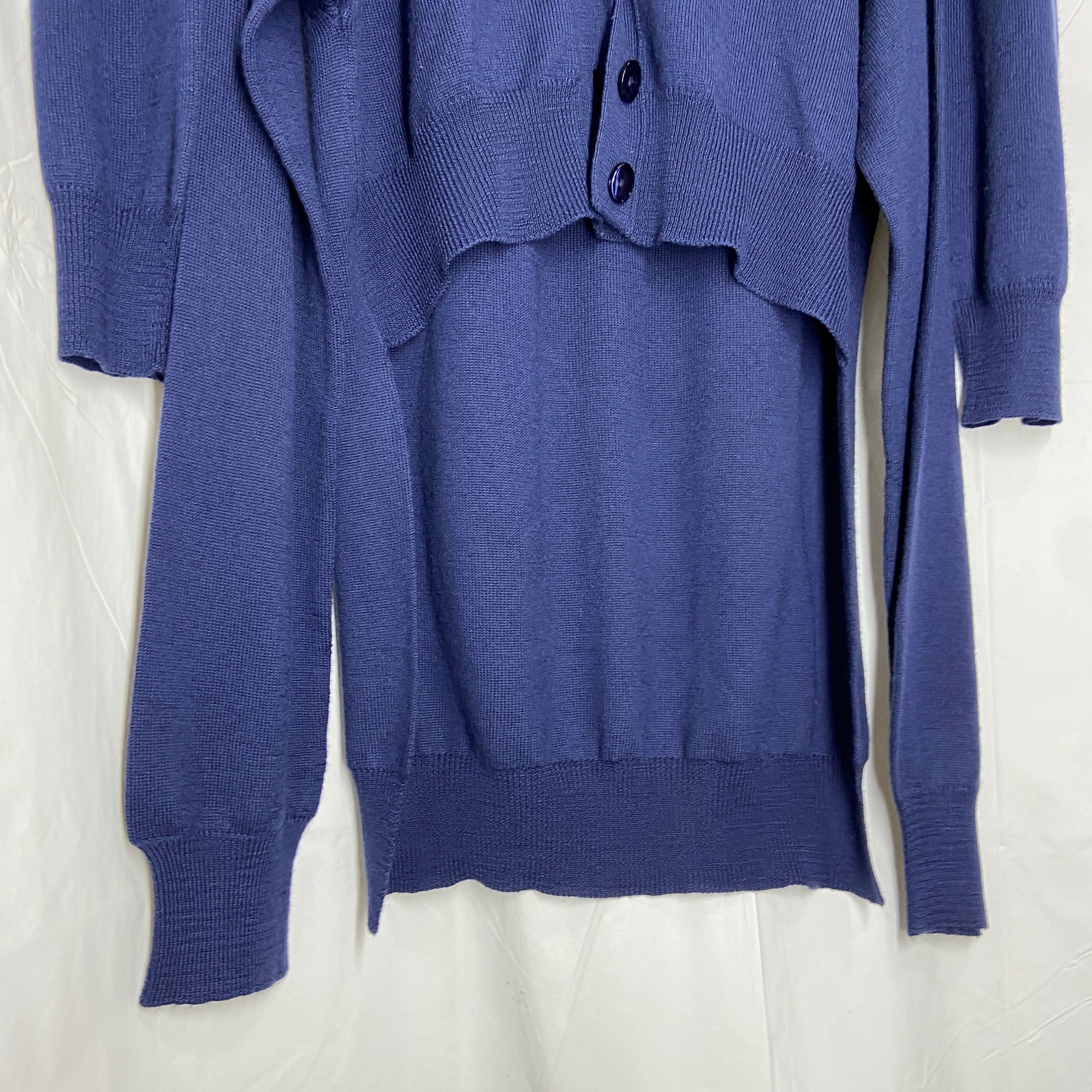 Maison Martin Margiela fall 2007 artisanal four arms blue wool cardigan S