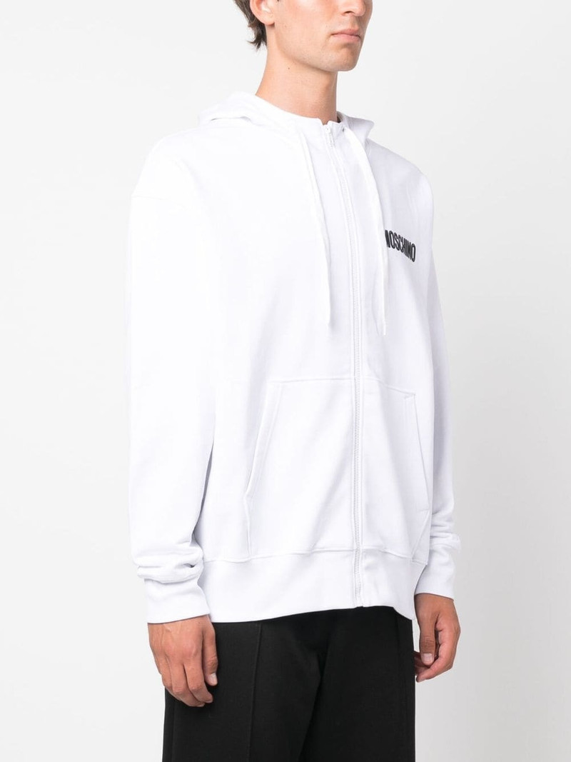 teddy-print cotton hoodie 4