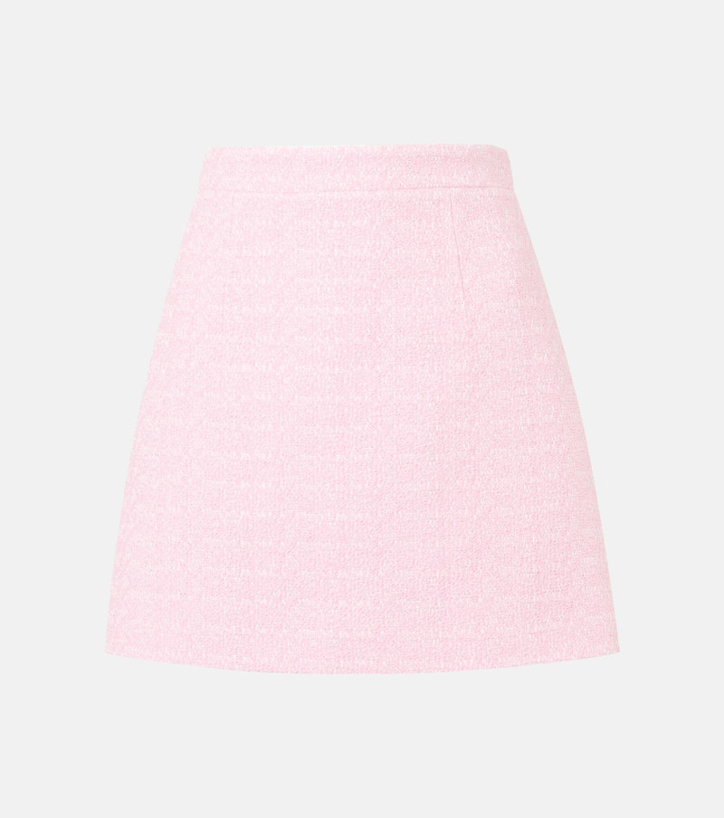 Cotton-blend tweed miniskirt - 1