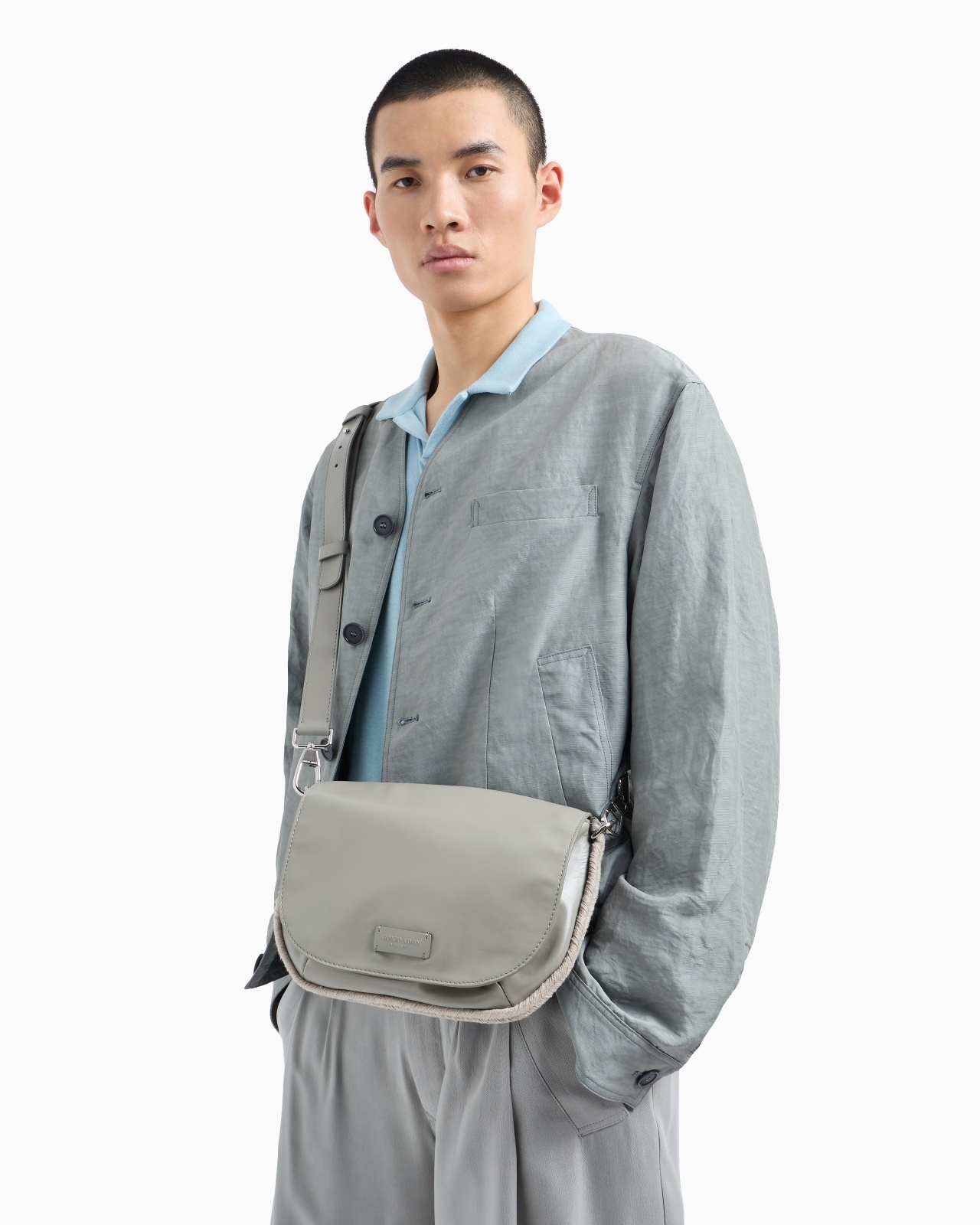 MEDIUM NAPPA-LEATHER AND ROPE STRAP - 6