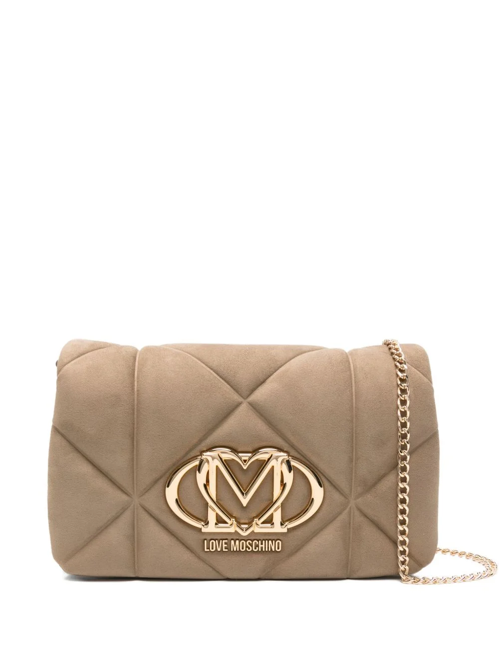 quilted-effect logo-plaque cross body bag - 1
