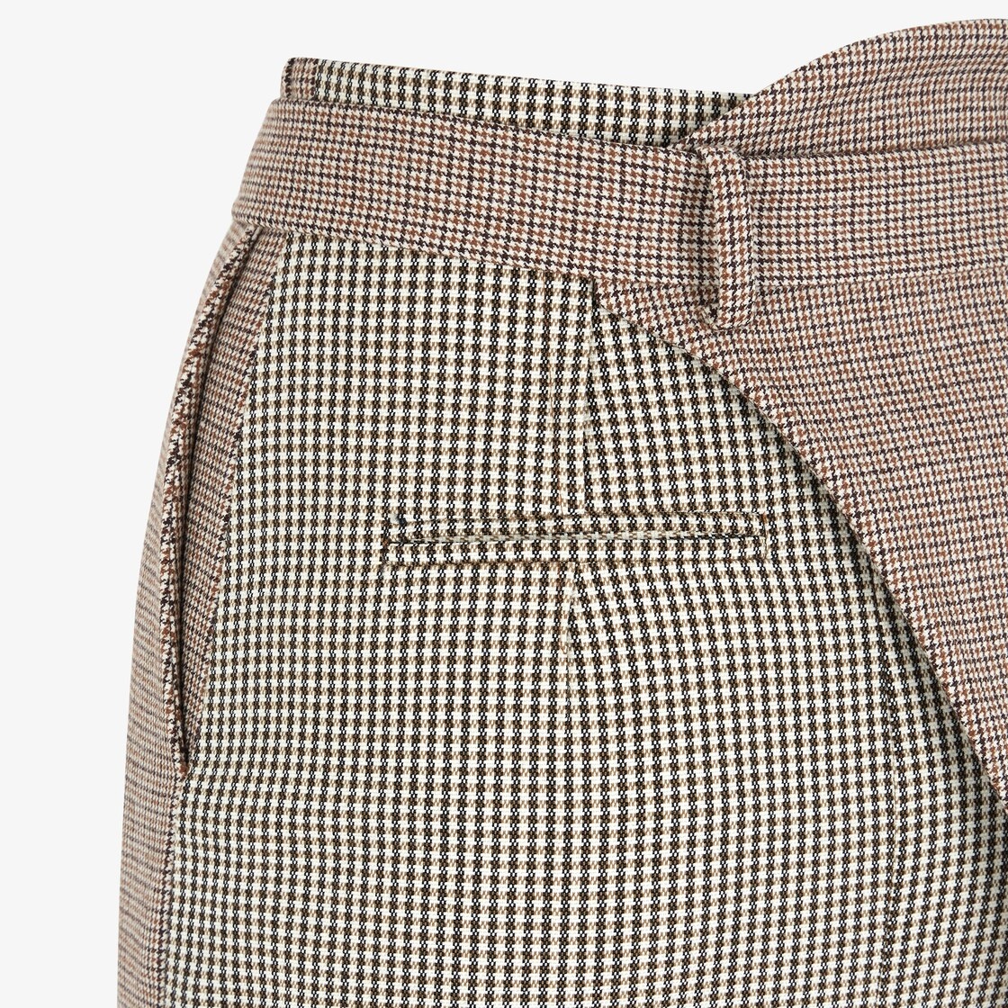 Beige houndstooth wool skirt - 3