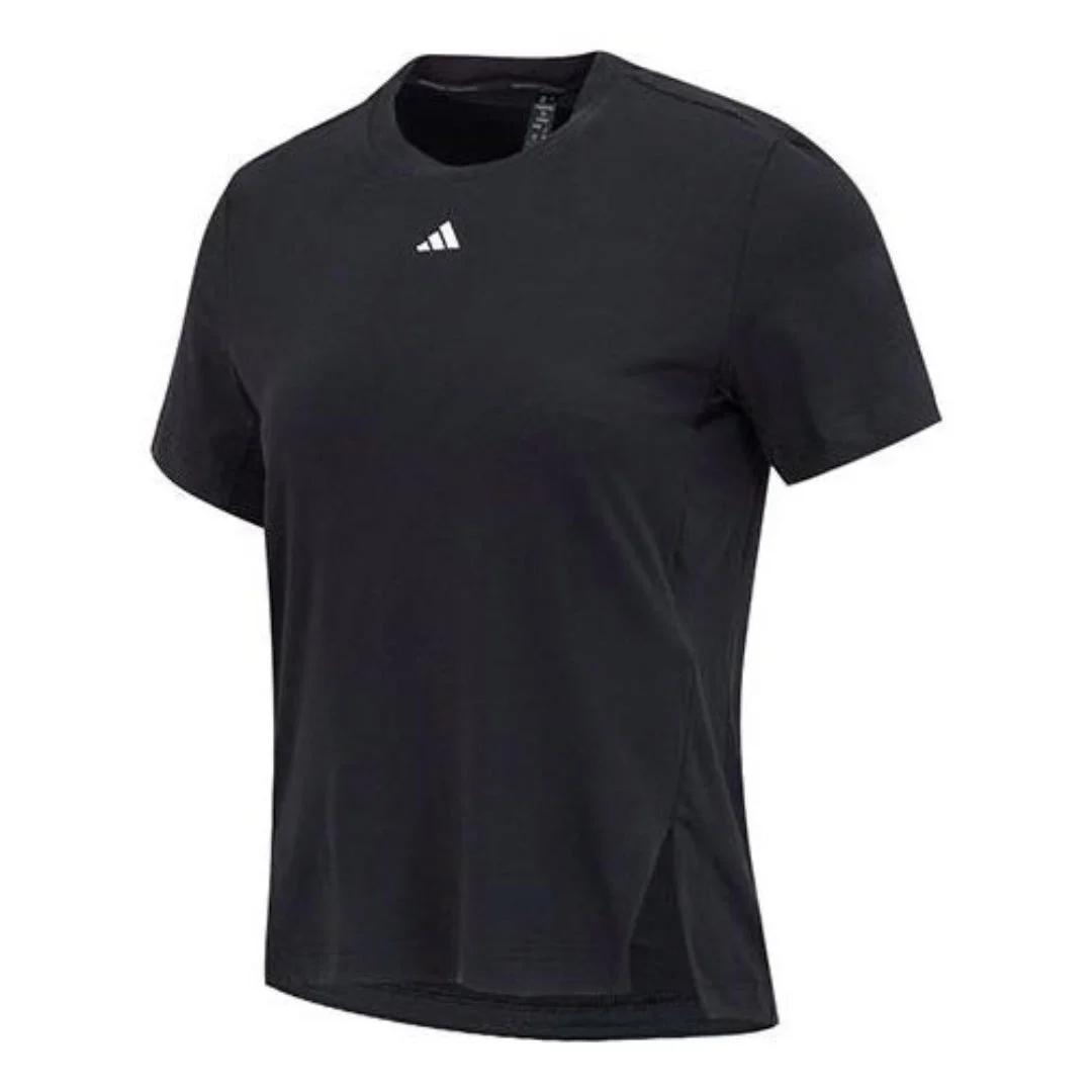 (WMNS) adidas Versatile T-Shirt Asia Sizing 'Black White' IA7748 - 1