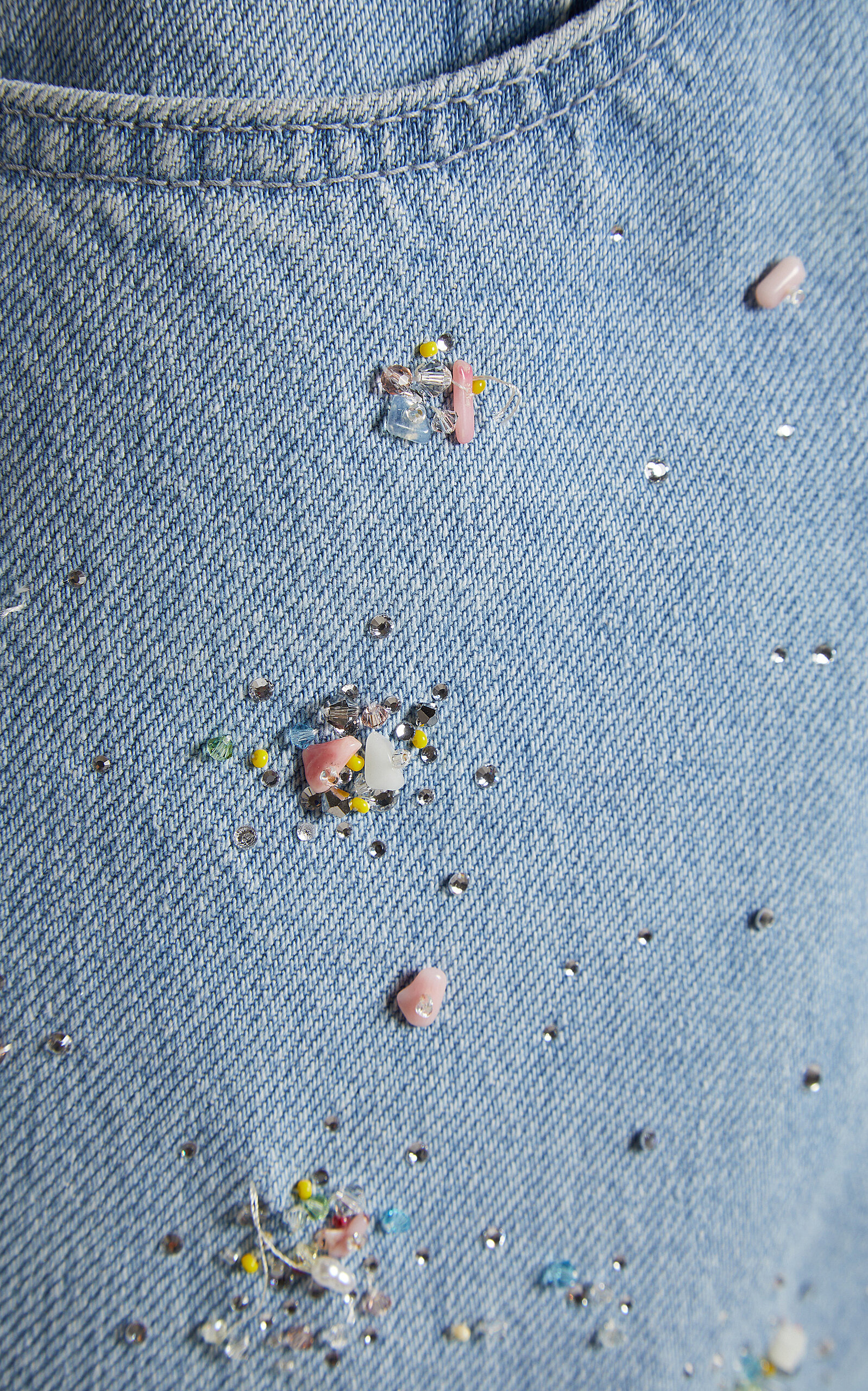 Embellished Rigid High-Rise Straight-Leg Jeans blue - 5