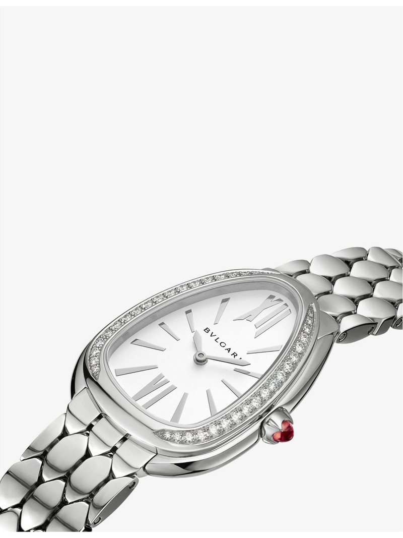 BVLGARI 103361 Serpenti Seduttori stainless steel and diamond quartz watch outlook