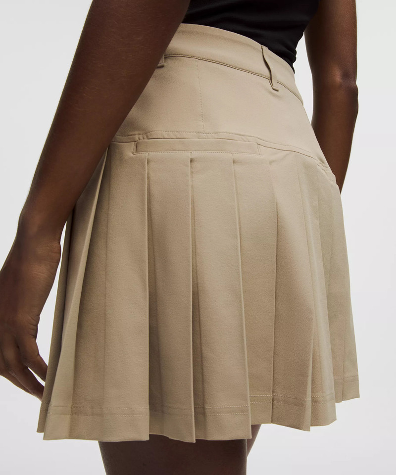 Drop-Waist Pleated High-Rise Golf Skirt 5