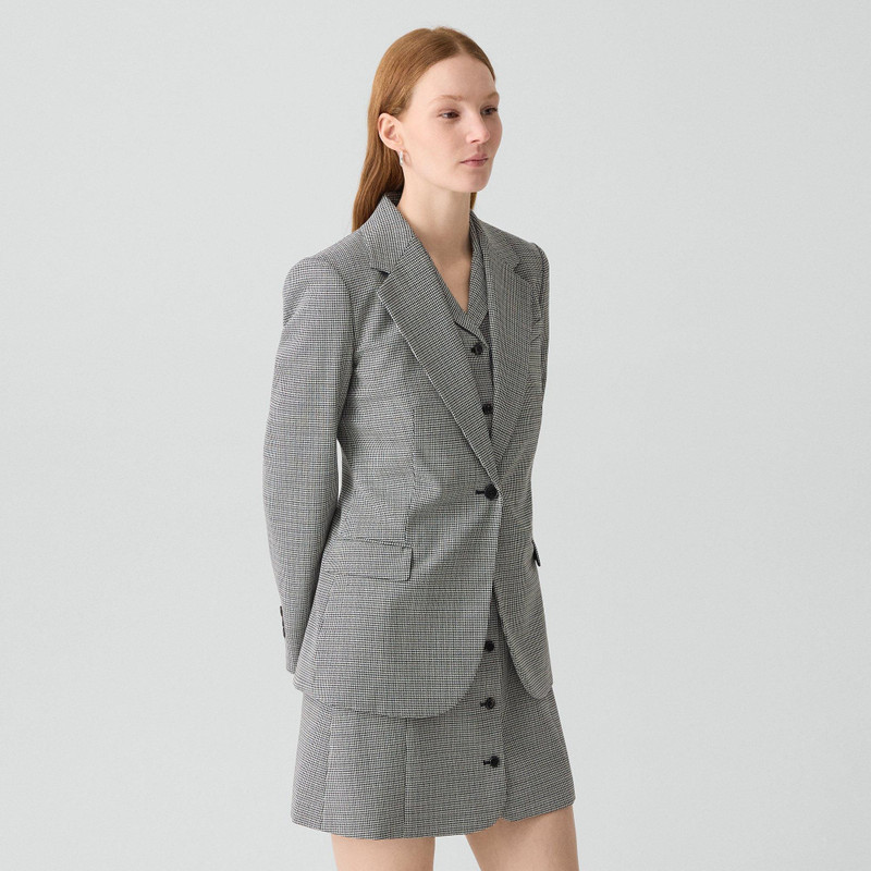 Lynnia Blazer in Wool-Blend Twist 2