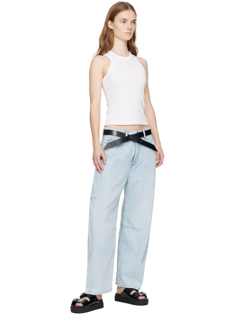 rag & bone Blue Straight Charlie High-Rise Barrel Jeans outlook
