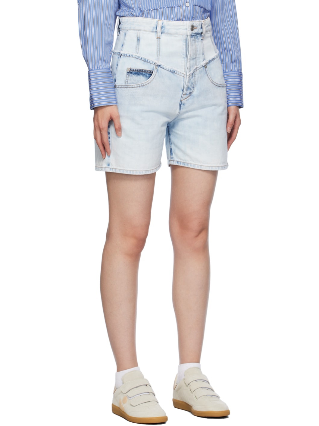 Blue Oreta Denim Shorts - 2