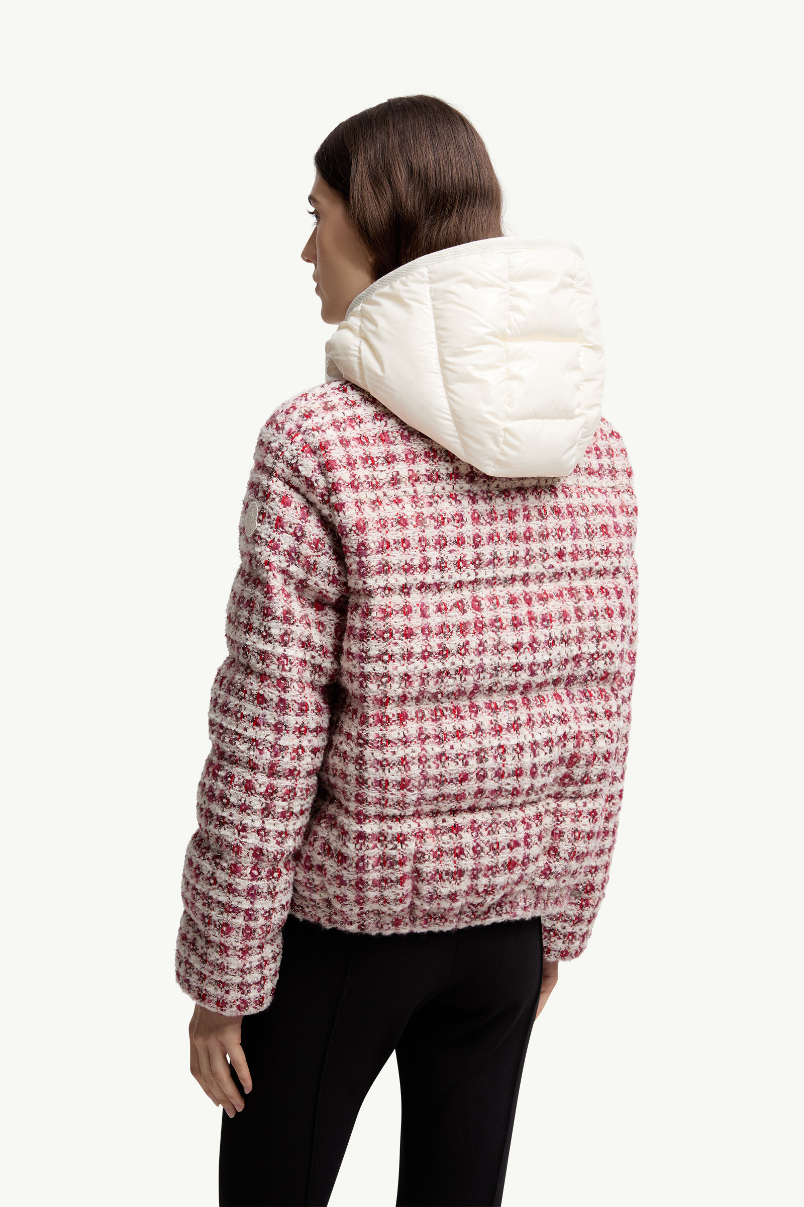 Andronne Tweed Hooded Short Down Jacket - 5