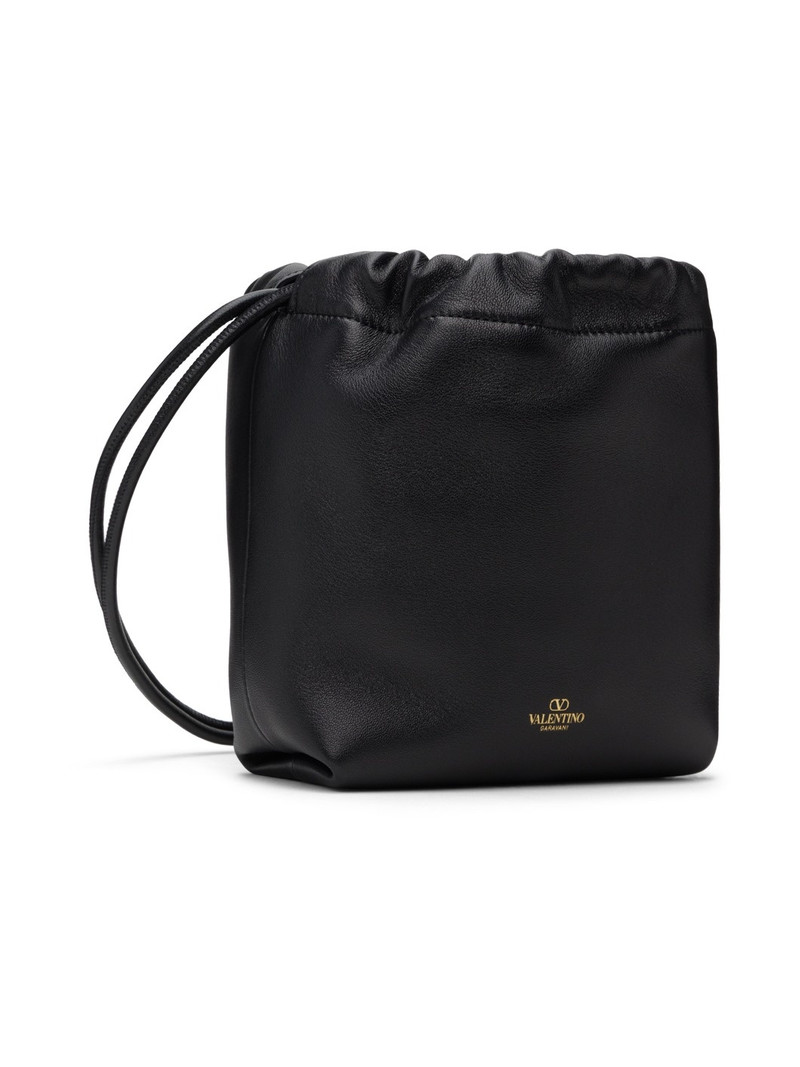 Black VLogo Pouf Mini Bucket Bag 3