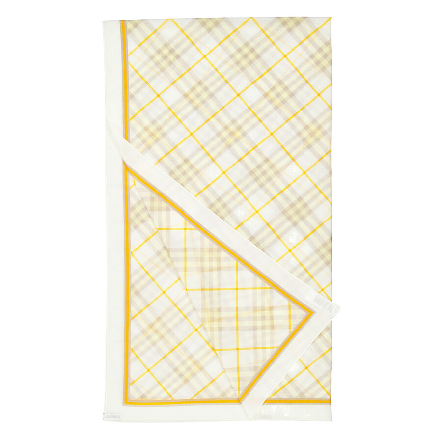 Burberry Check Pattern Cotton Scarf - 3