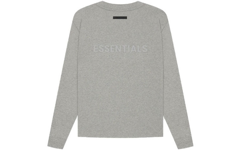 ESSENTIALS Fear of God Essentials SS21 Long Sleeve Tee Dark Heather Oatmeal FOG-SS21-614 outlook