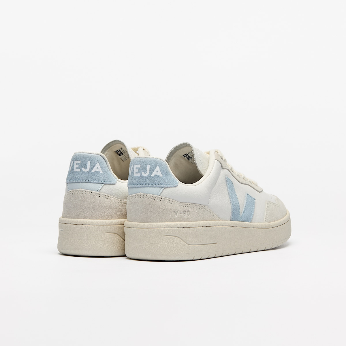 V-90 LEATHER WHITE STEEL - 3