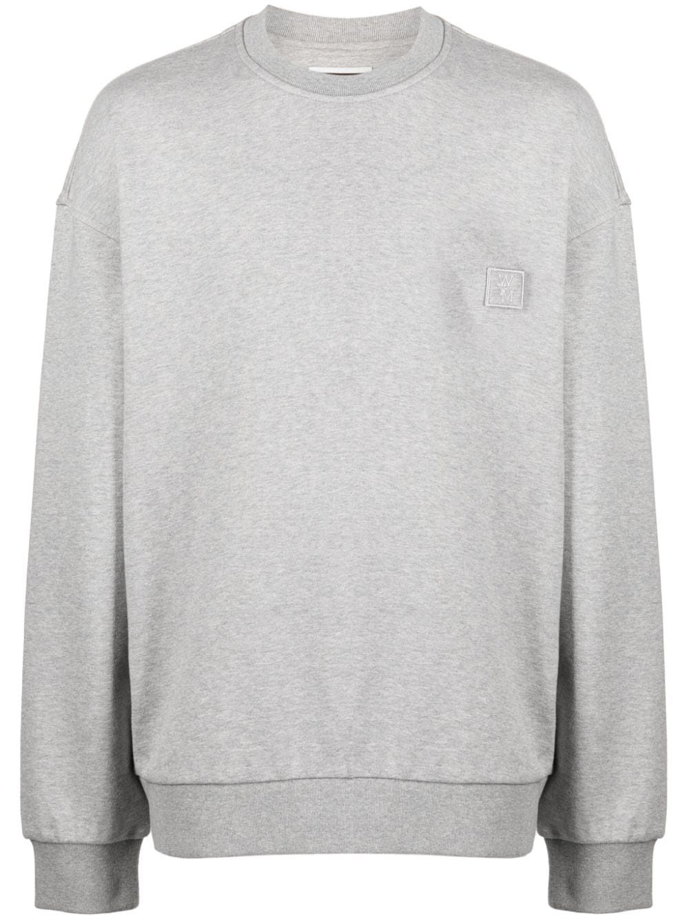 logo-embossed cotton sweatshirt - 1