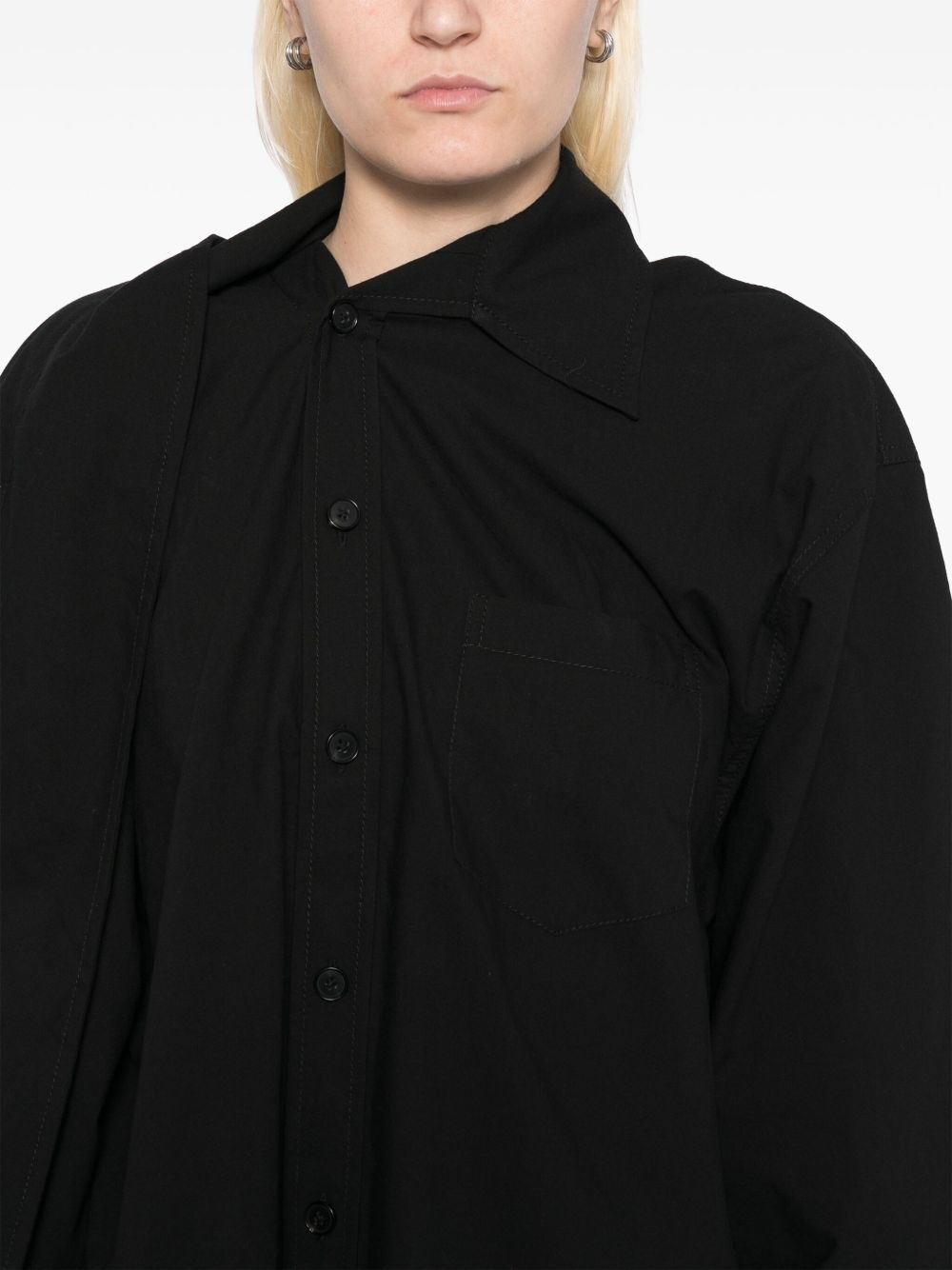 asymmetric collar blouse - 5