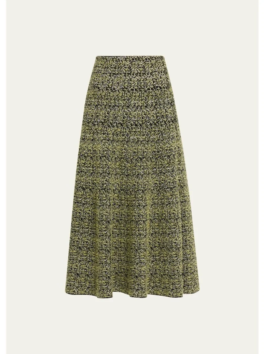 Miller Textured Knit A-Line Midi Skirt - 1