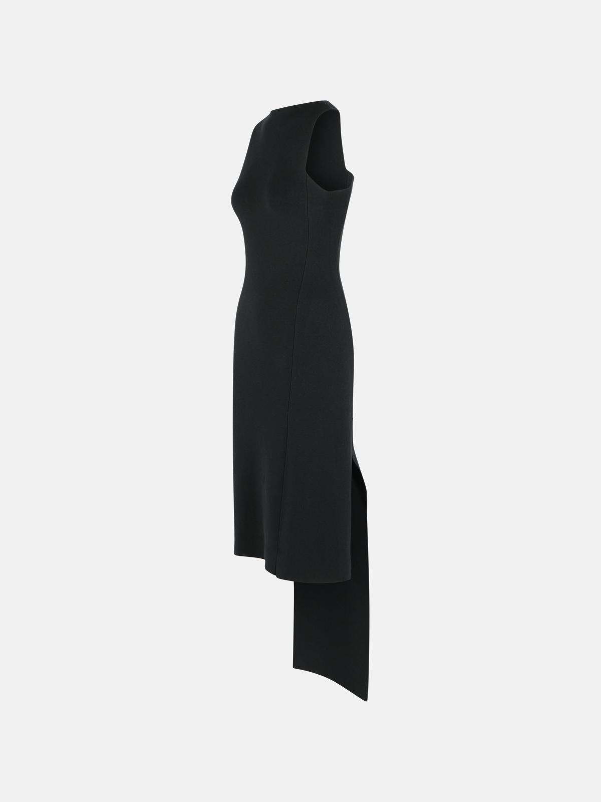 'OBLIQUE' DRESS IN BLACK VISCOSE BLEND - 2