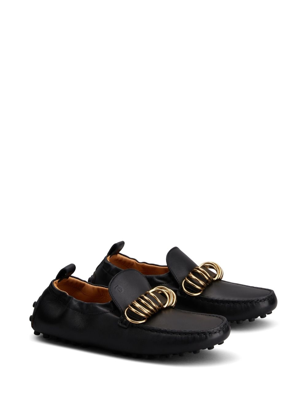 ring-embellished loafers - 2
