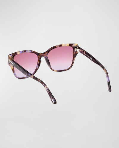 TOM FORD Elsa Gradient Acetate Butterfly Sunglasses outlook