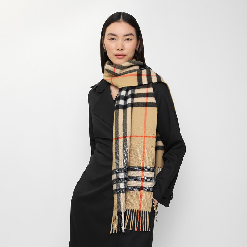 Crystal Gradient Check Cashmere Scarf 3