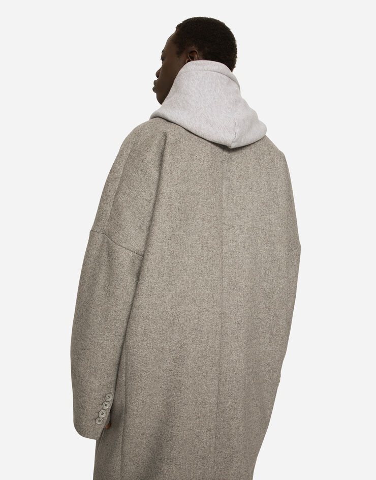 Deconstructed single-breasted wool coat - 4