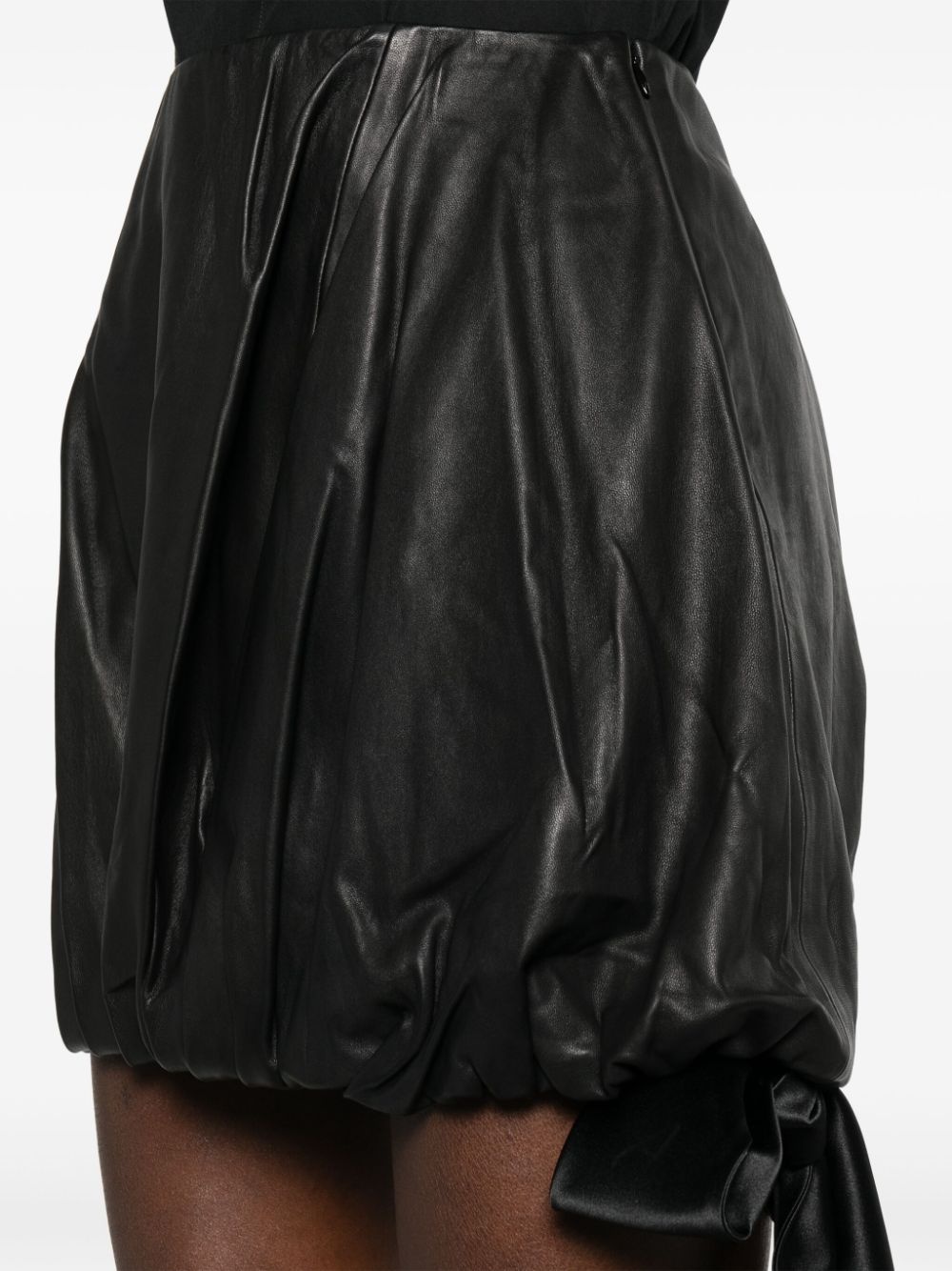 Bubble leather miniskirt - 5