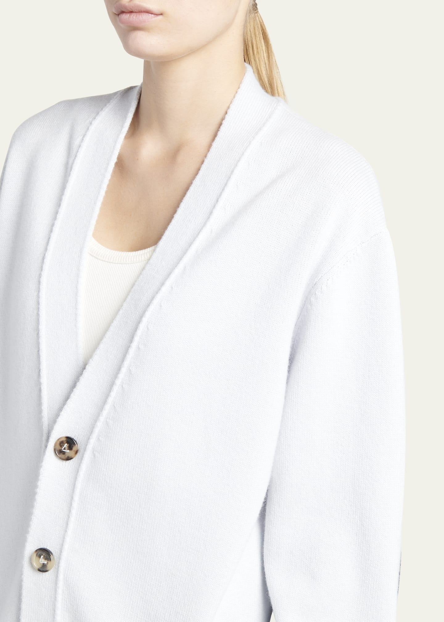 Classic Cashmere Cardigan with Intrec Patches - 5