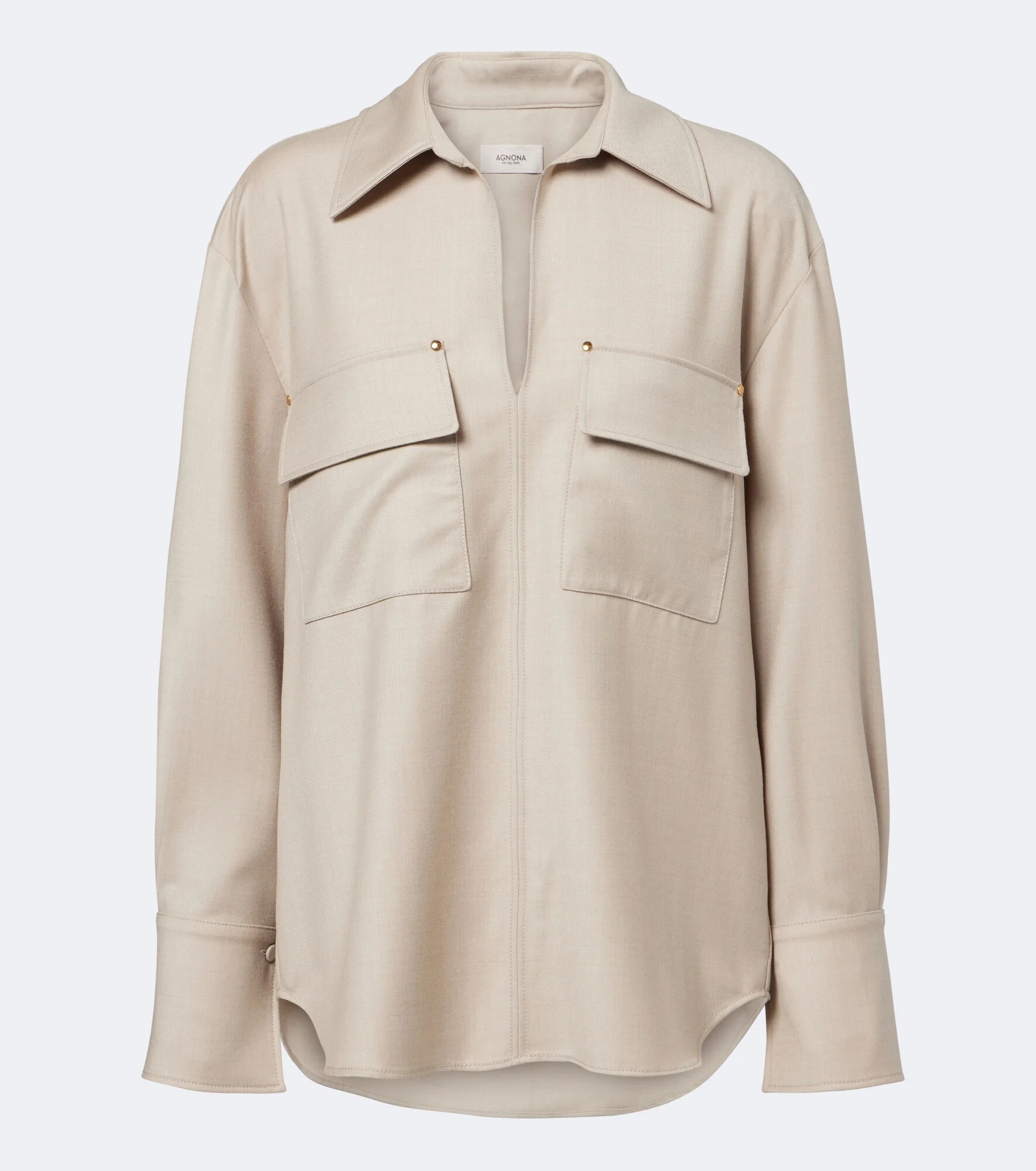 Embellished wool shirt - 1