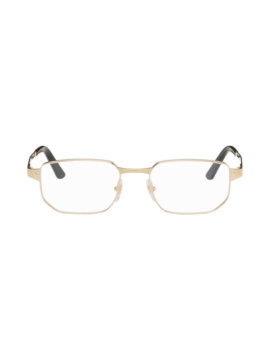 Gold Rectangular Glasses - 1