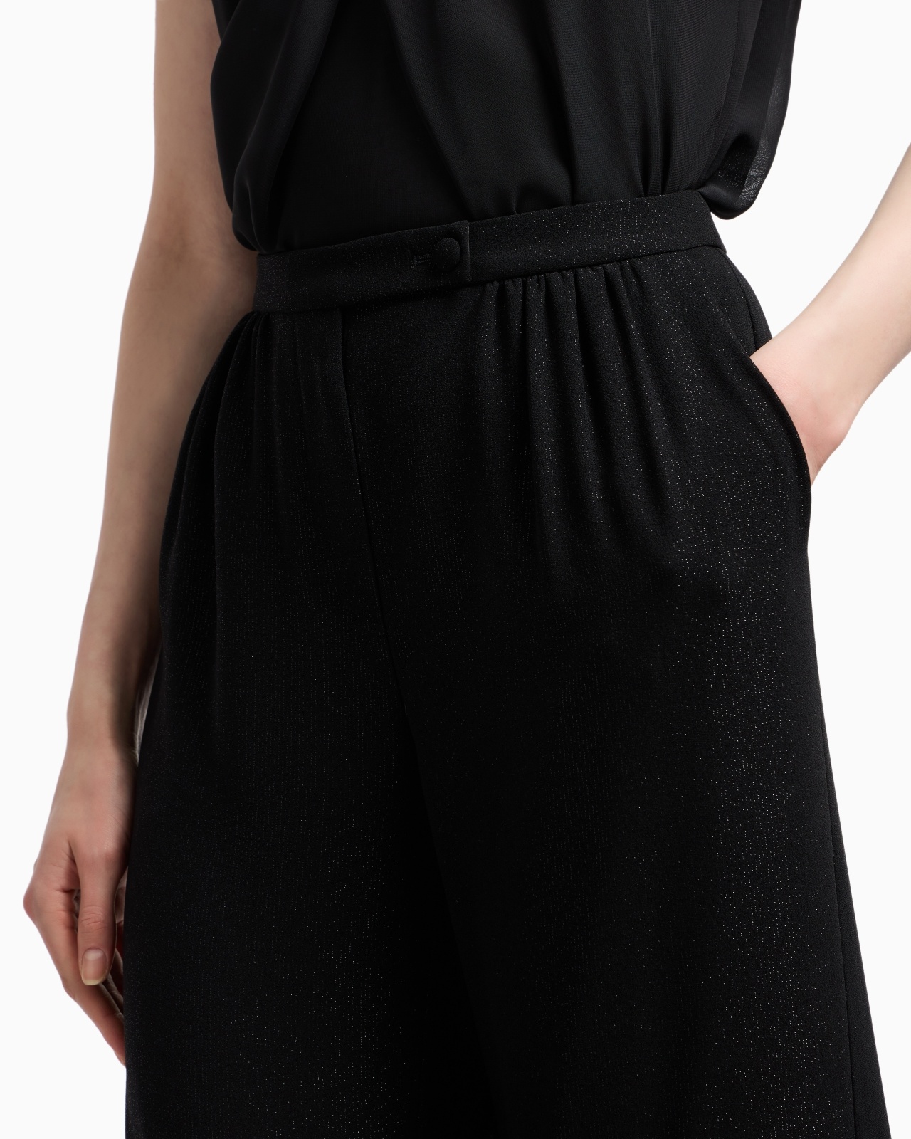 LUREX CRÊPE WIDE-LEG TROUSERS - 5