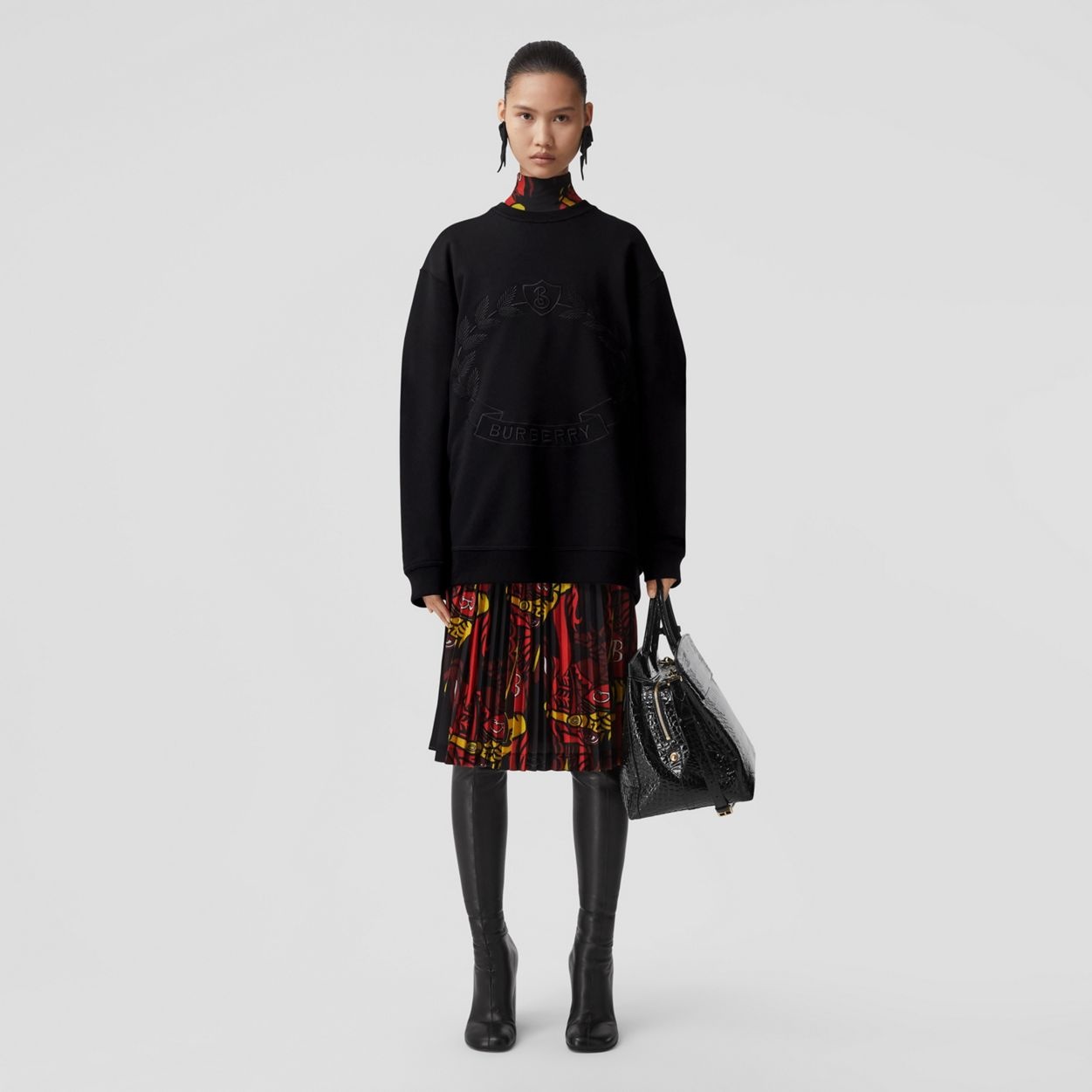 EKD Print Jersey Funnel Neck Dress - 5