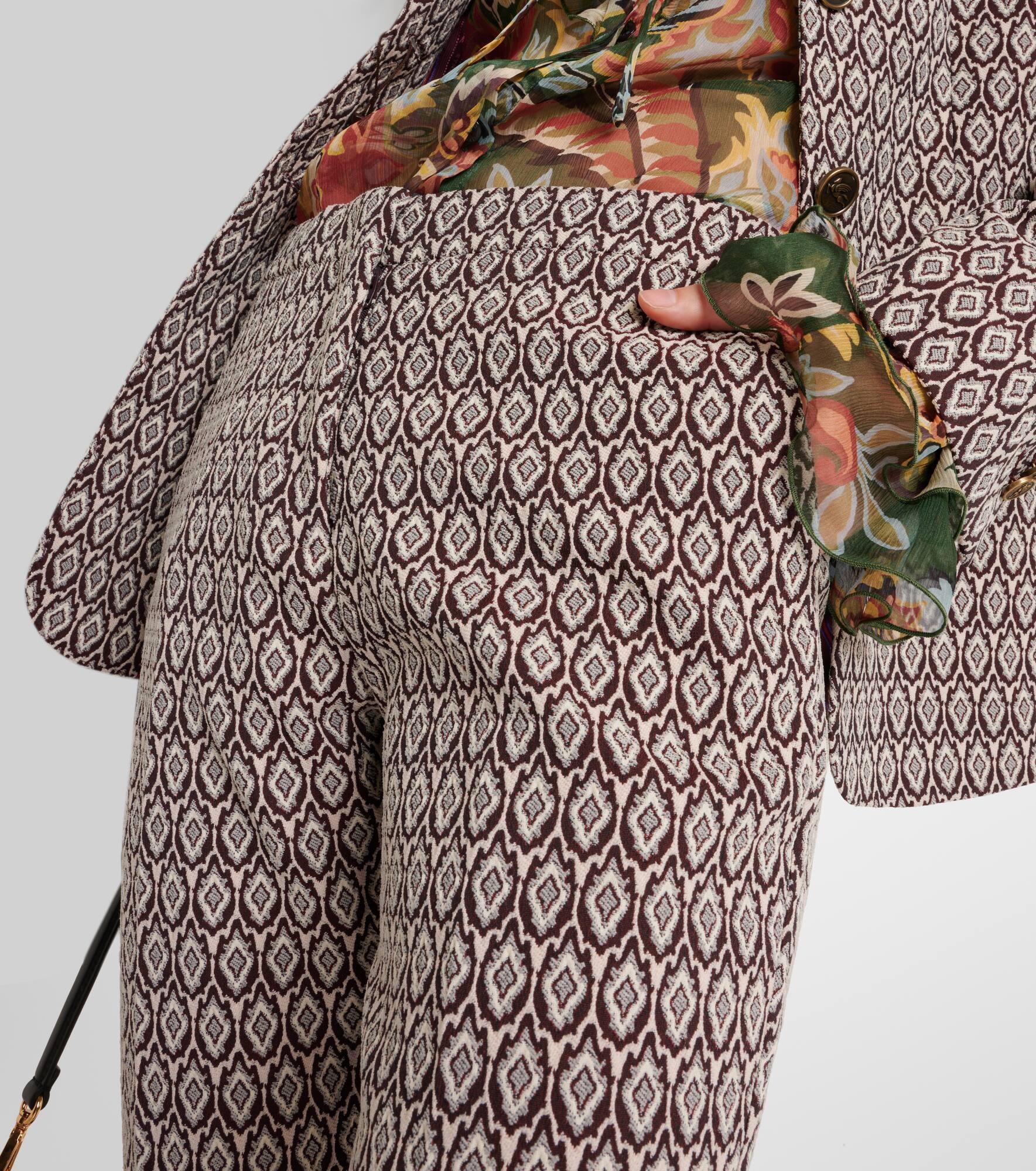 Printed cotton-blend cropped pants - 4
