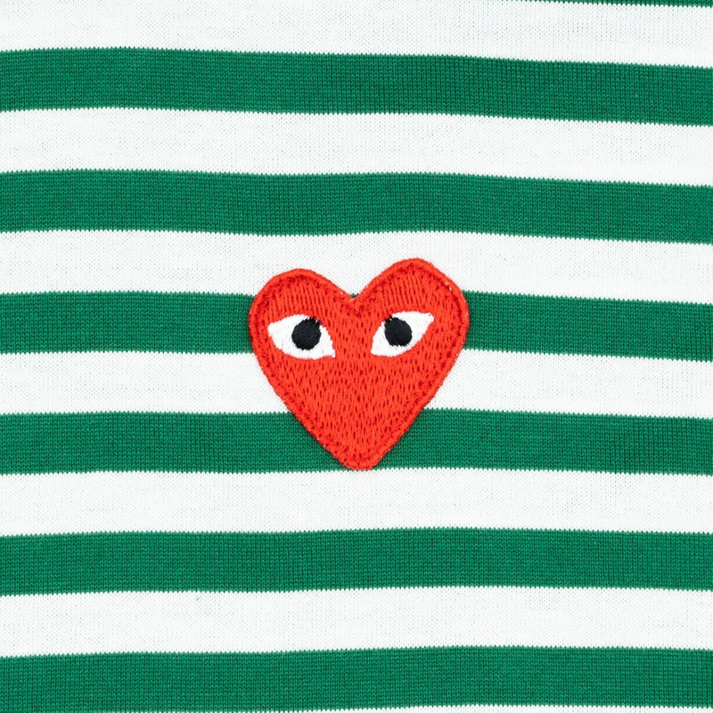 Comme des Garçons PLAY BIG RED HEART STRIPED L/S T-SHIRT outlook