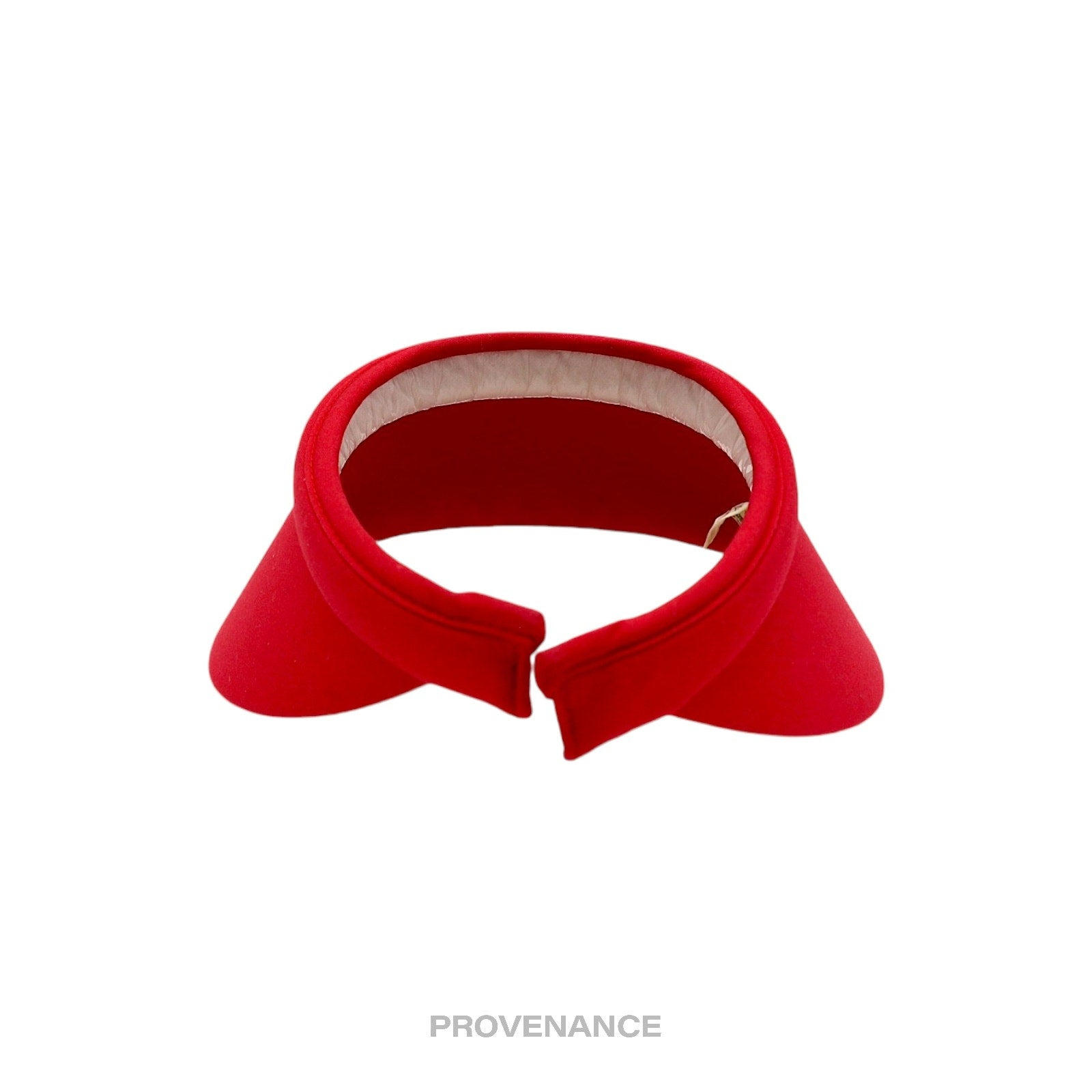 Balenciaga BB Logo Embroidered Visor - Red - 4