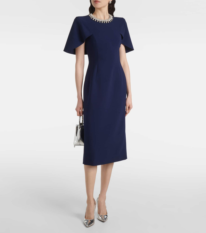 JENNY PACKHAM Thalia crystal-embellished crêpe midi dress outlook