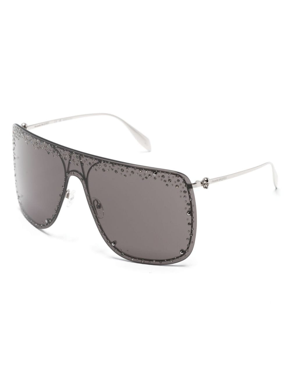 rhinestone-embellished shield-frame sunglasses - 2