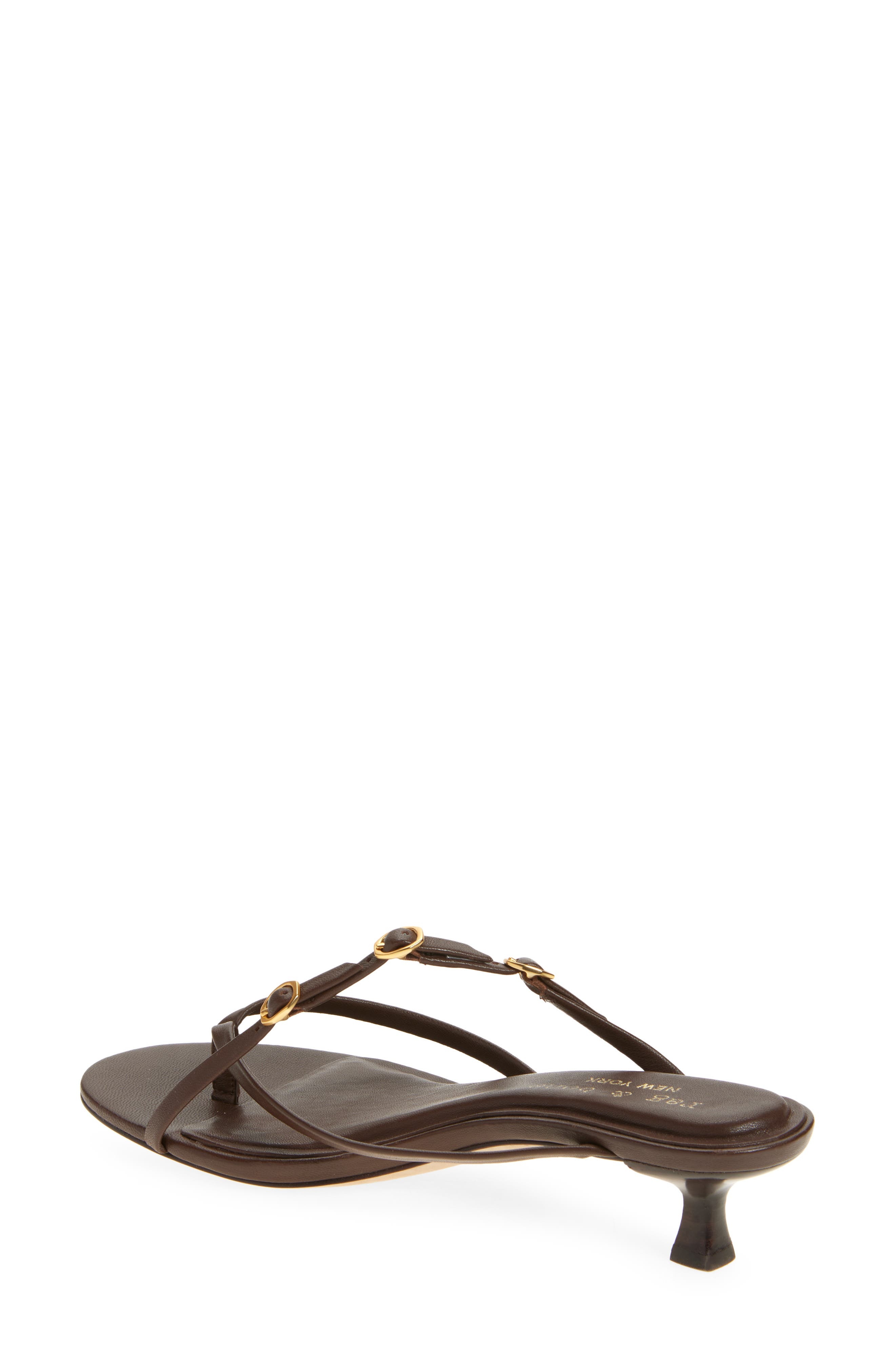 rag & bone Sammie Buckle Kitten Heel Slide Sandal in Dark Mocha at Nordstrom - 2
