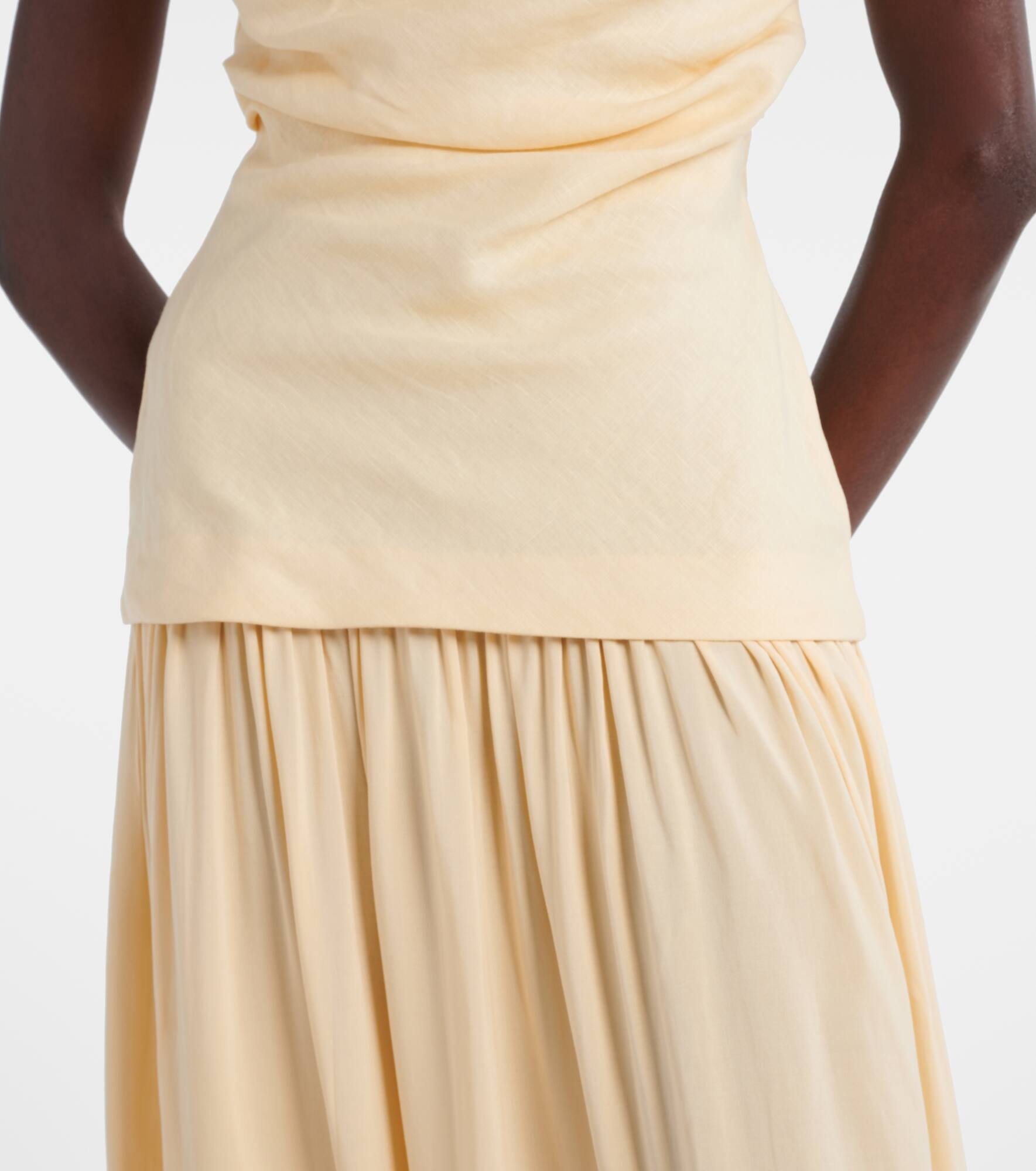 Hedy strapless linen maxi dress - 5