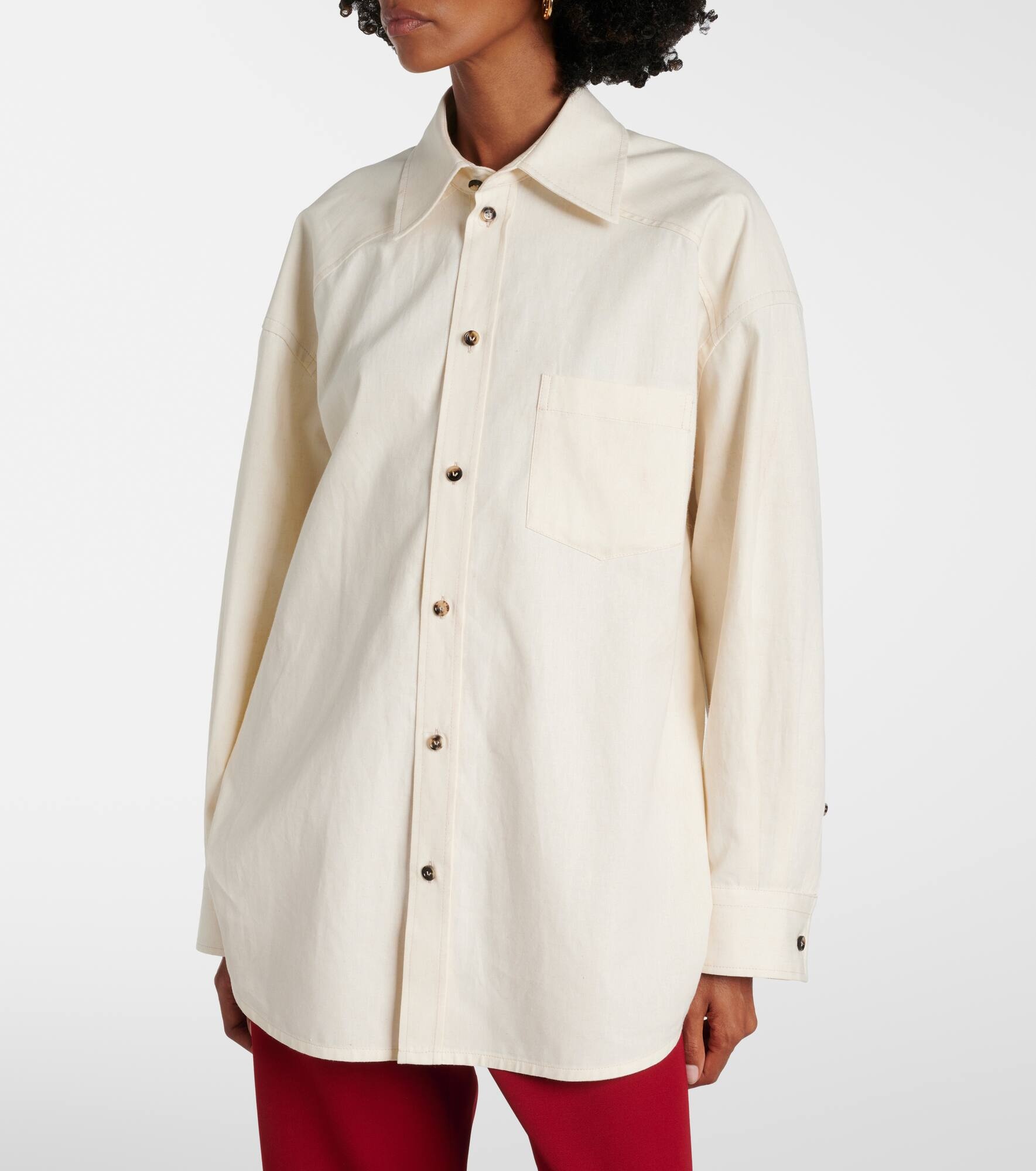 Linen and cotton shirt - 7